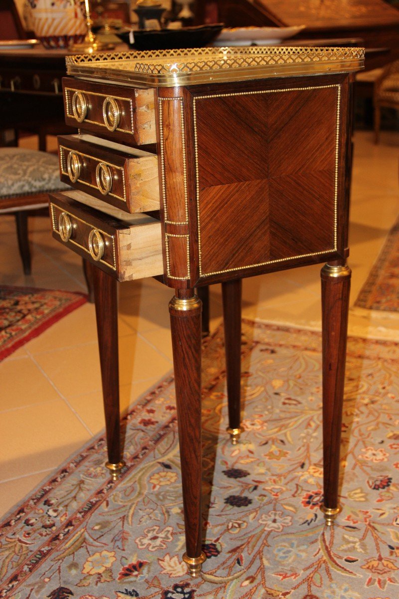 Chiffonniere Table In Napoleon III Marquetry-photo-7