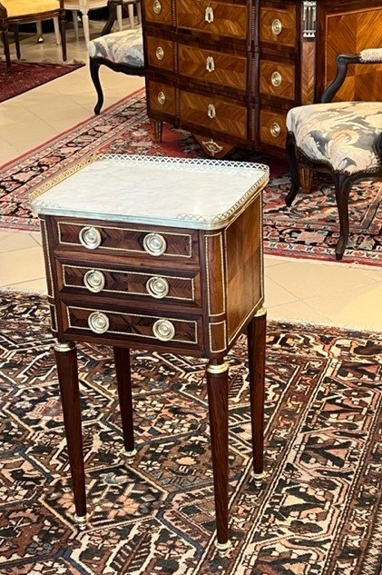 Chiffonniere Table In Napoleon III Marquetry-photo-8