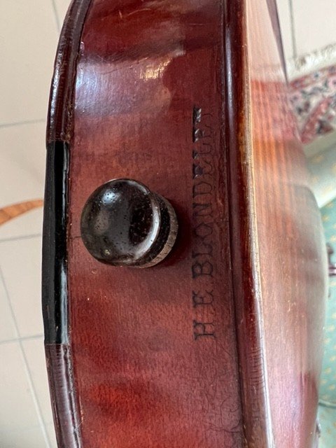 Ancien Violon Emile Blondelet De 1925 Avec Certificat De Garantie-photo-5