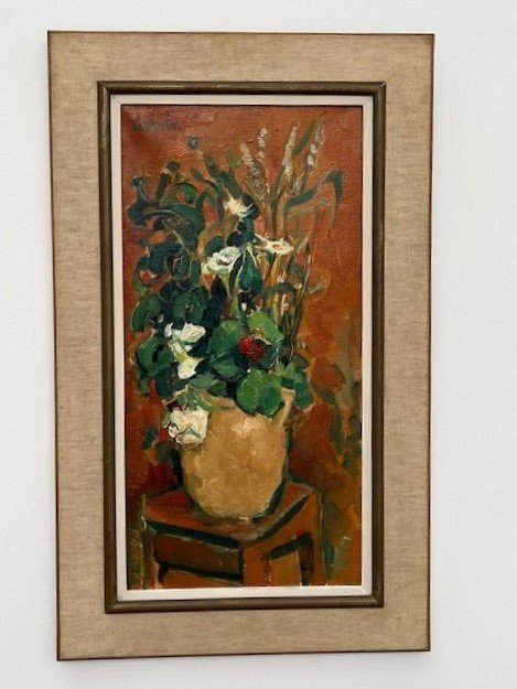 Louis Chervin 1905-1969 Still Life With Flowers Paris In 1961