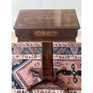 Worker / Charles X Period Work Table In Rosewood 