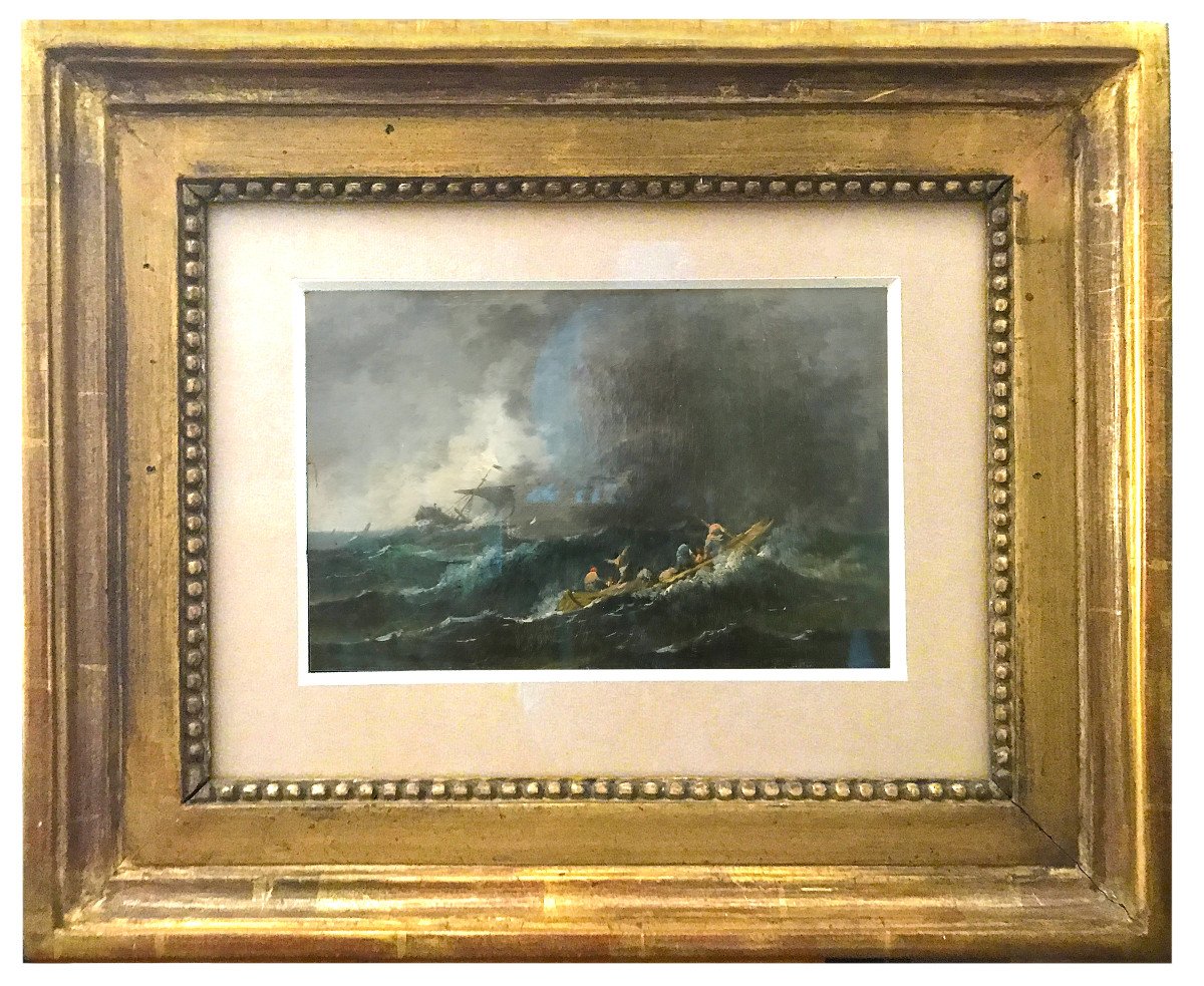 Shipwreck Scene, Monogrammed And Dated "jbp 1803"