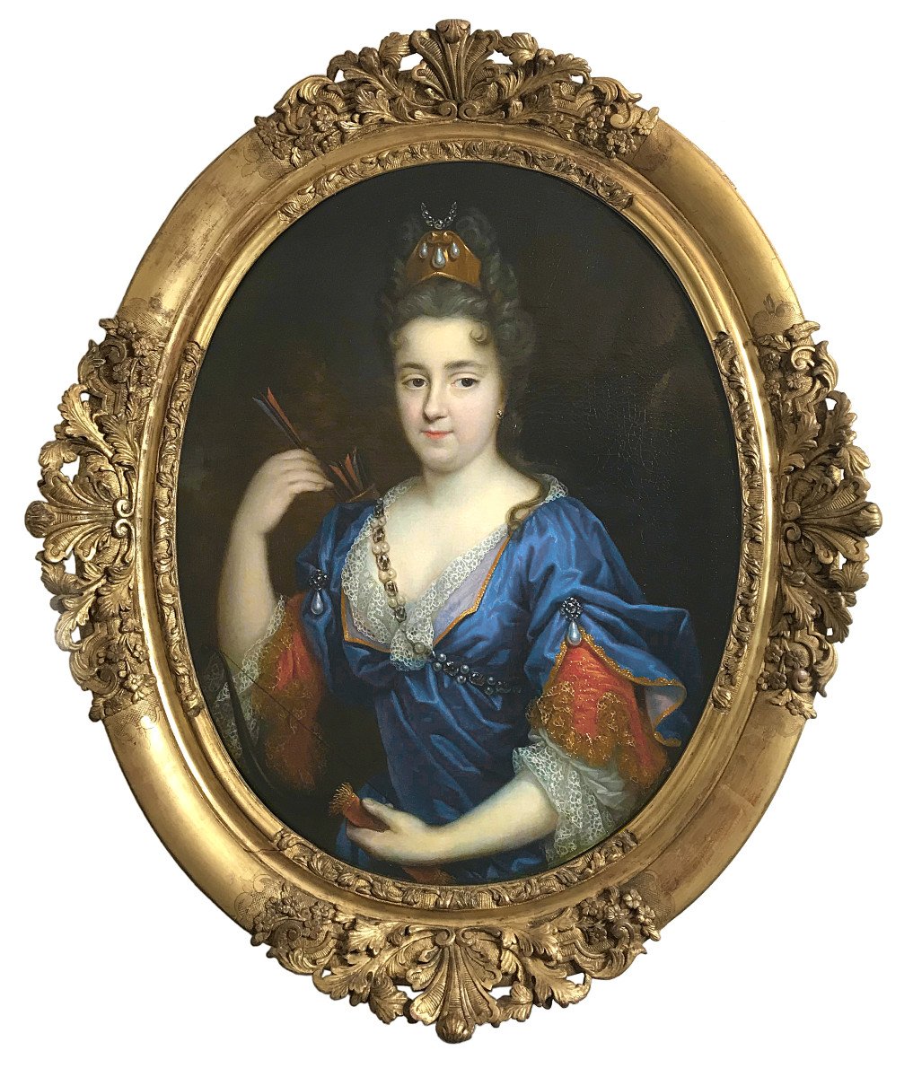 Portrait de madame Arrault d'Herbemont en Diane, Pierre Mignard (1612-1695)-photo-2