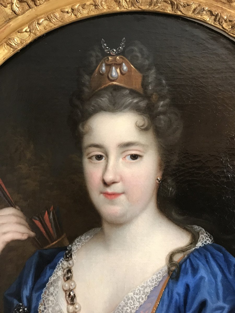 Portrait de madame Arrault d'Herbemont en Diane, Pierre Mignard (1612-1695)-photo-3