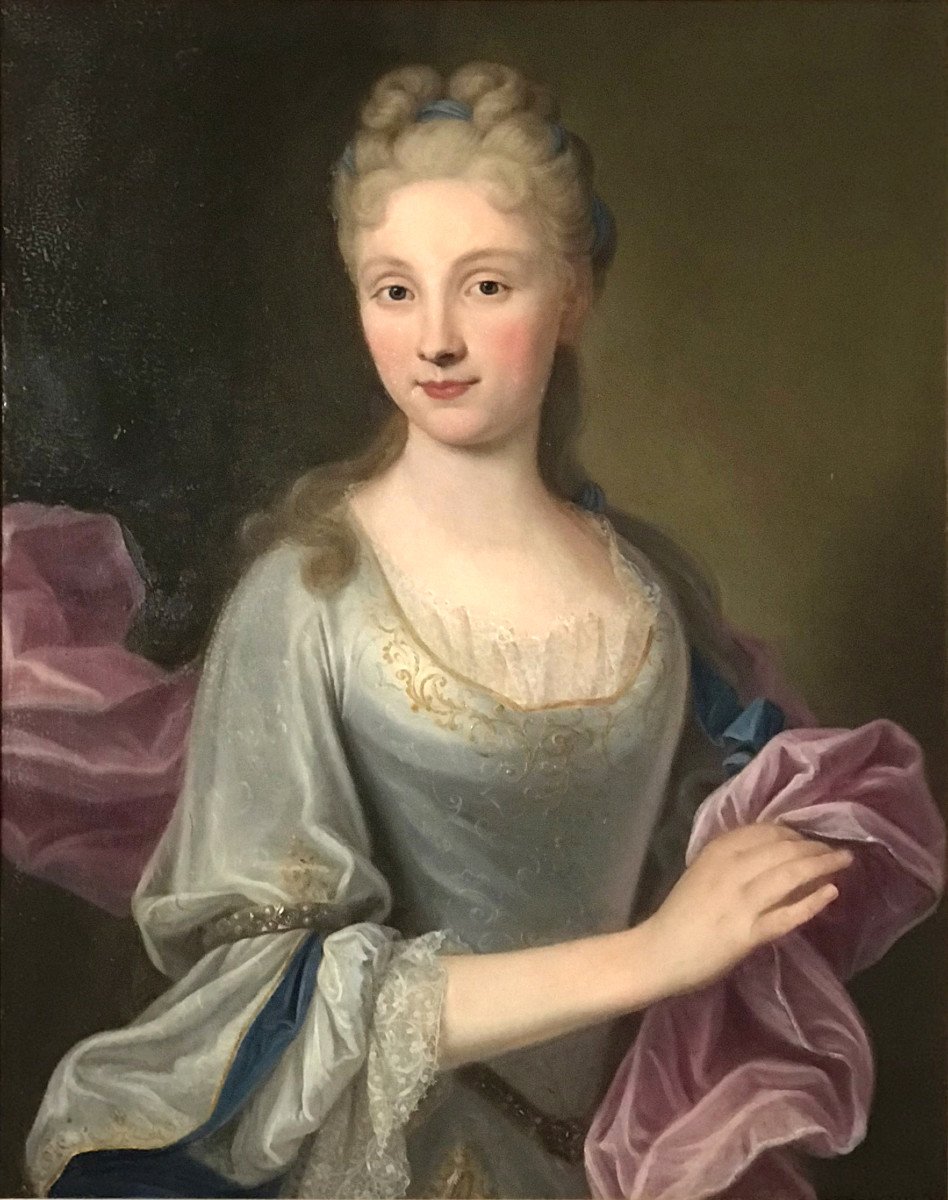 Portrait Of Mademoiselle De La Voûte, French School, C.1700