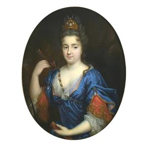 Portrait de madame Arrault d'Herbemont en Diane, Pierre Mignard (1612-1695)