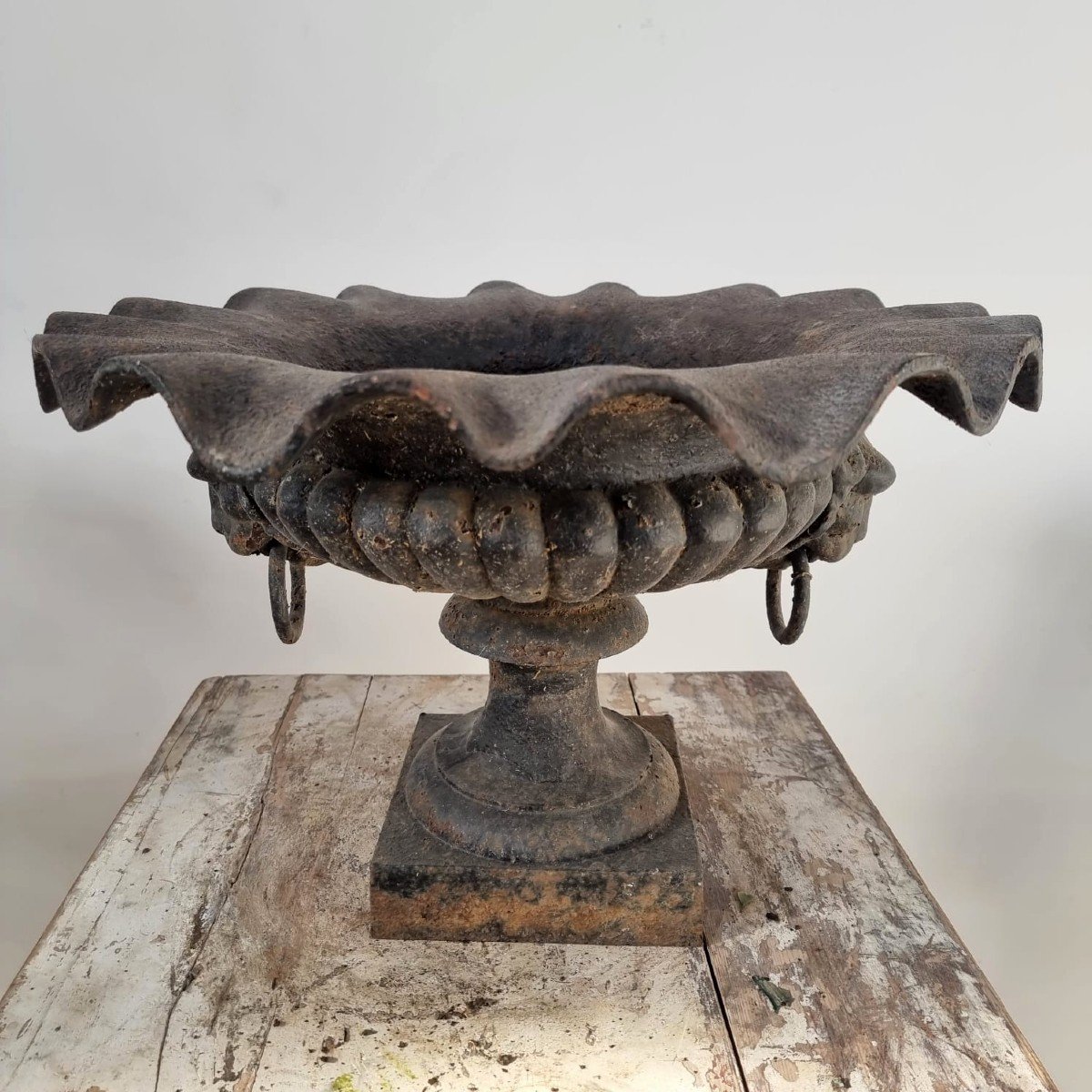 Pair Of Cast Iron Garden Basins-photo-1