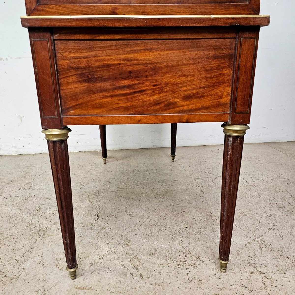 Bureau à cylindre époque Louis XVI avec vitrine-photo-4