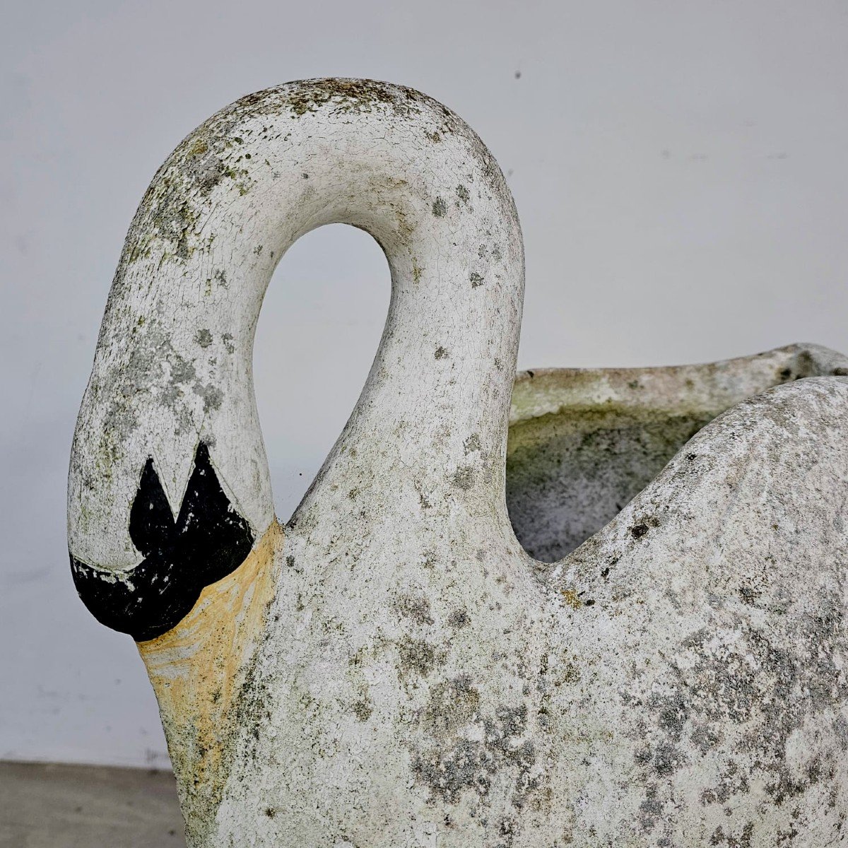 4 Cement Swan Planters-photo-4