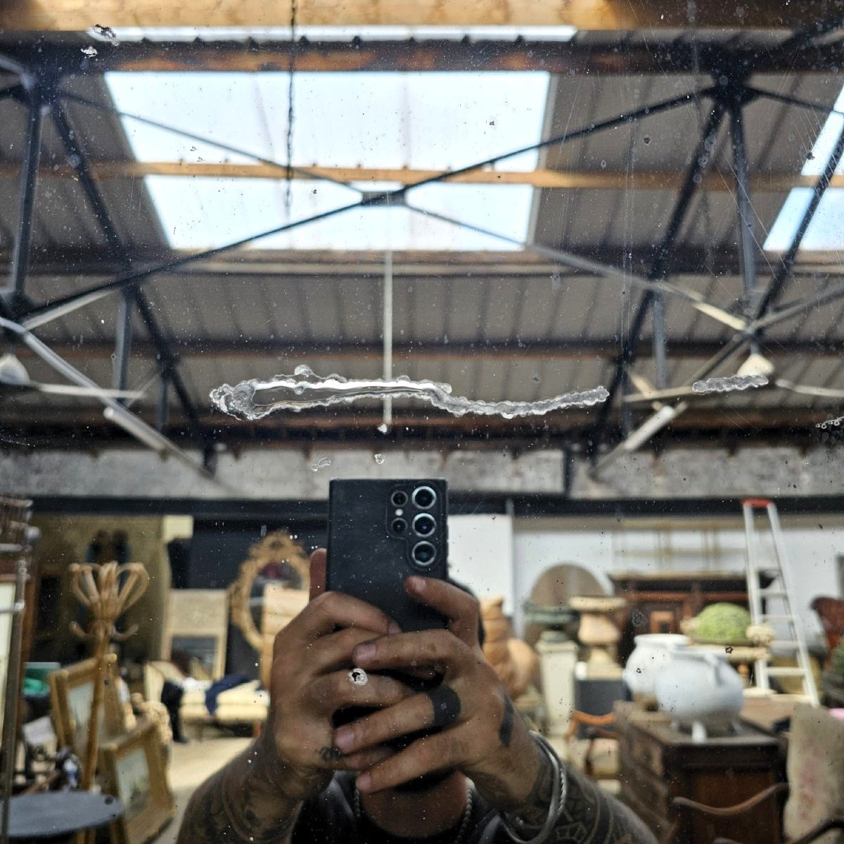 Large 19th Century Mirror-photo-4