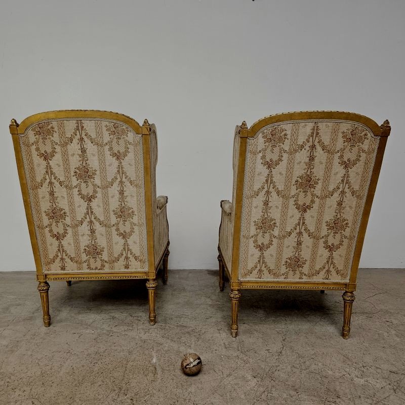 Pair Of Gilded St Louis 16 Armchairs-photo-3