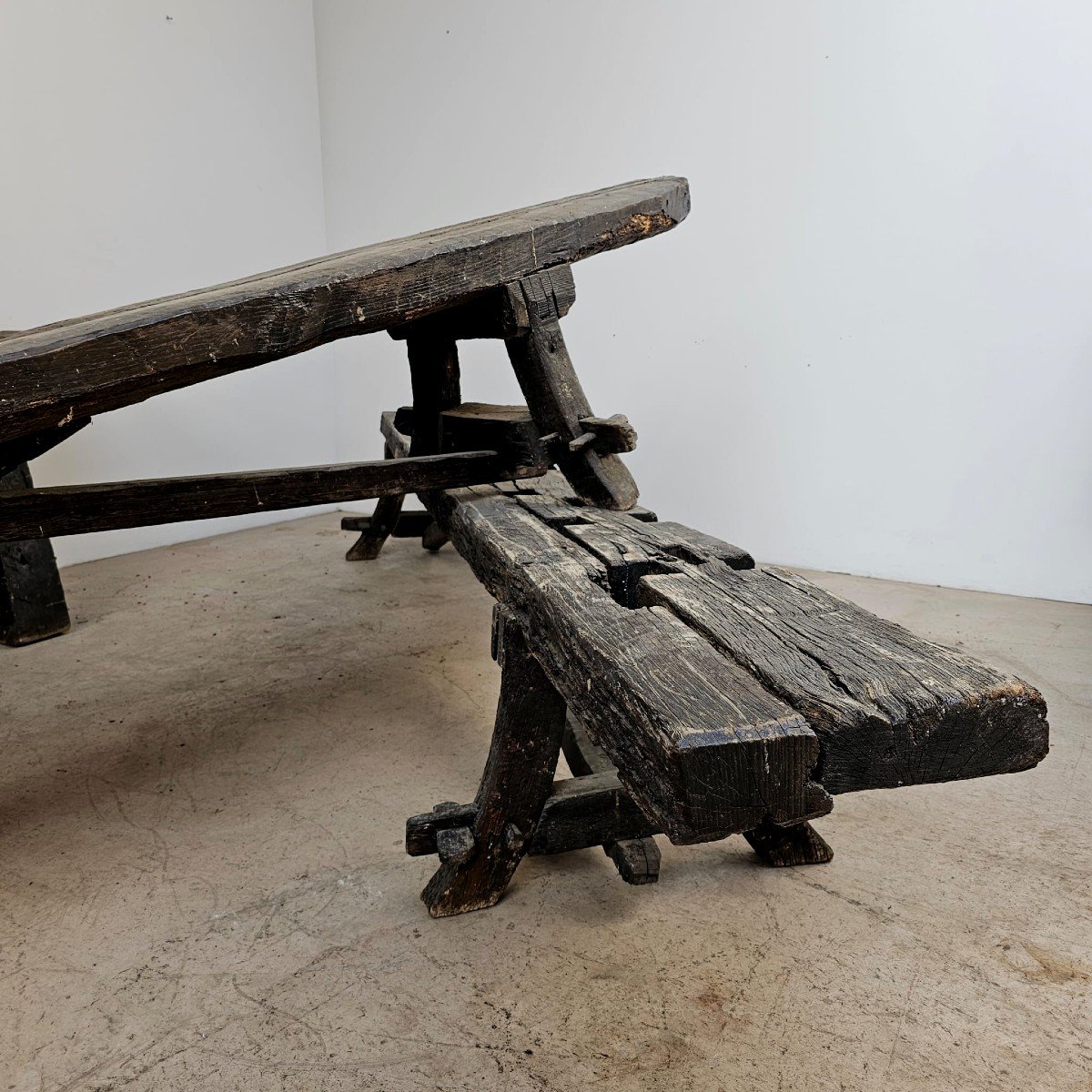 Rustic Mountain Table With 2 Benches-photo-3