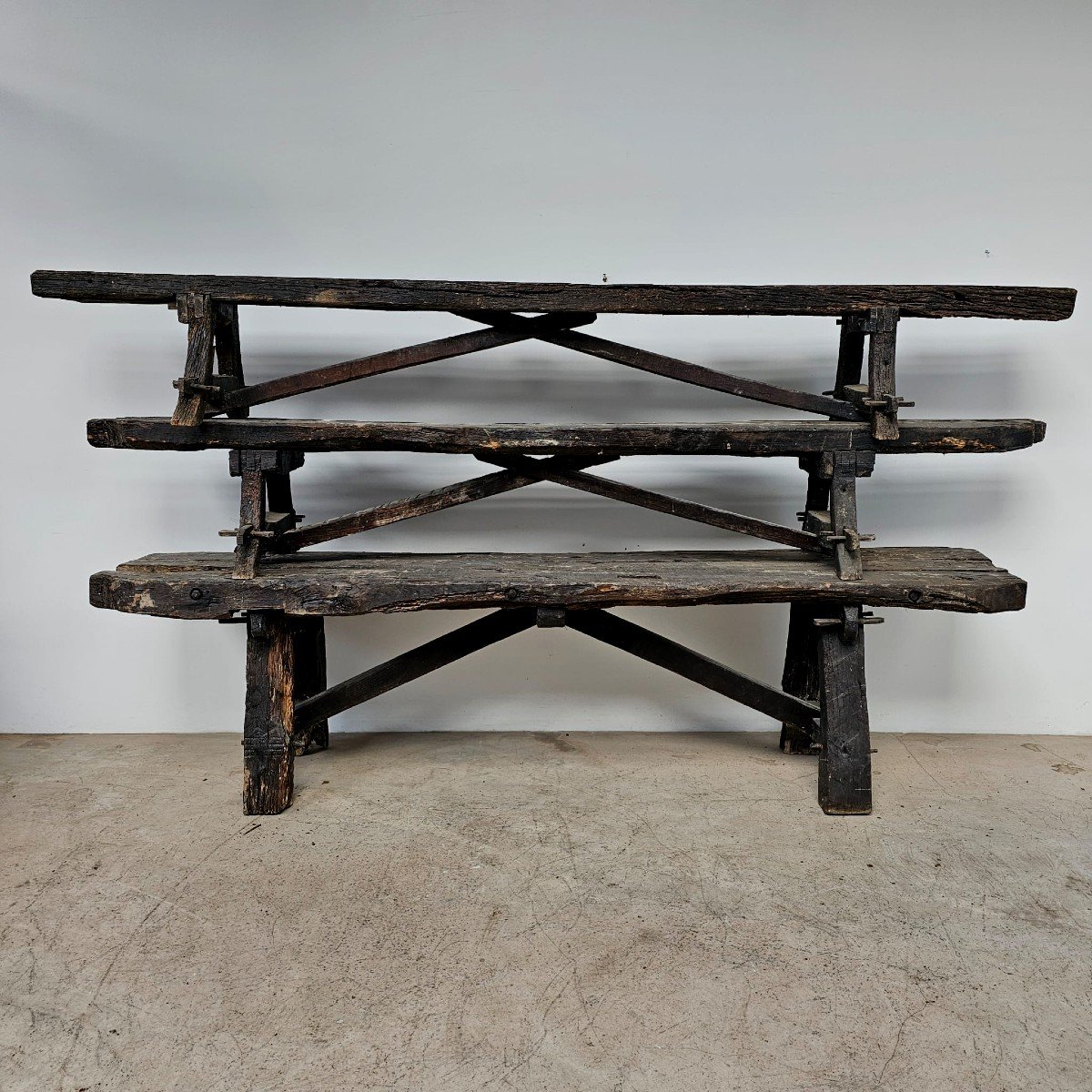 Rustic Mountain Table With 2 Benches-photo-5