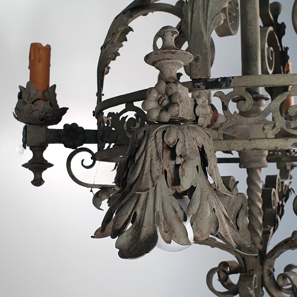 19th Century Metal Chandelier-photo-2