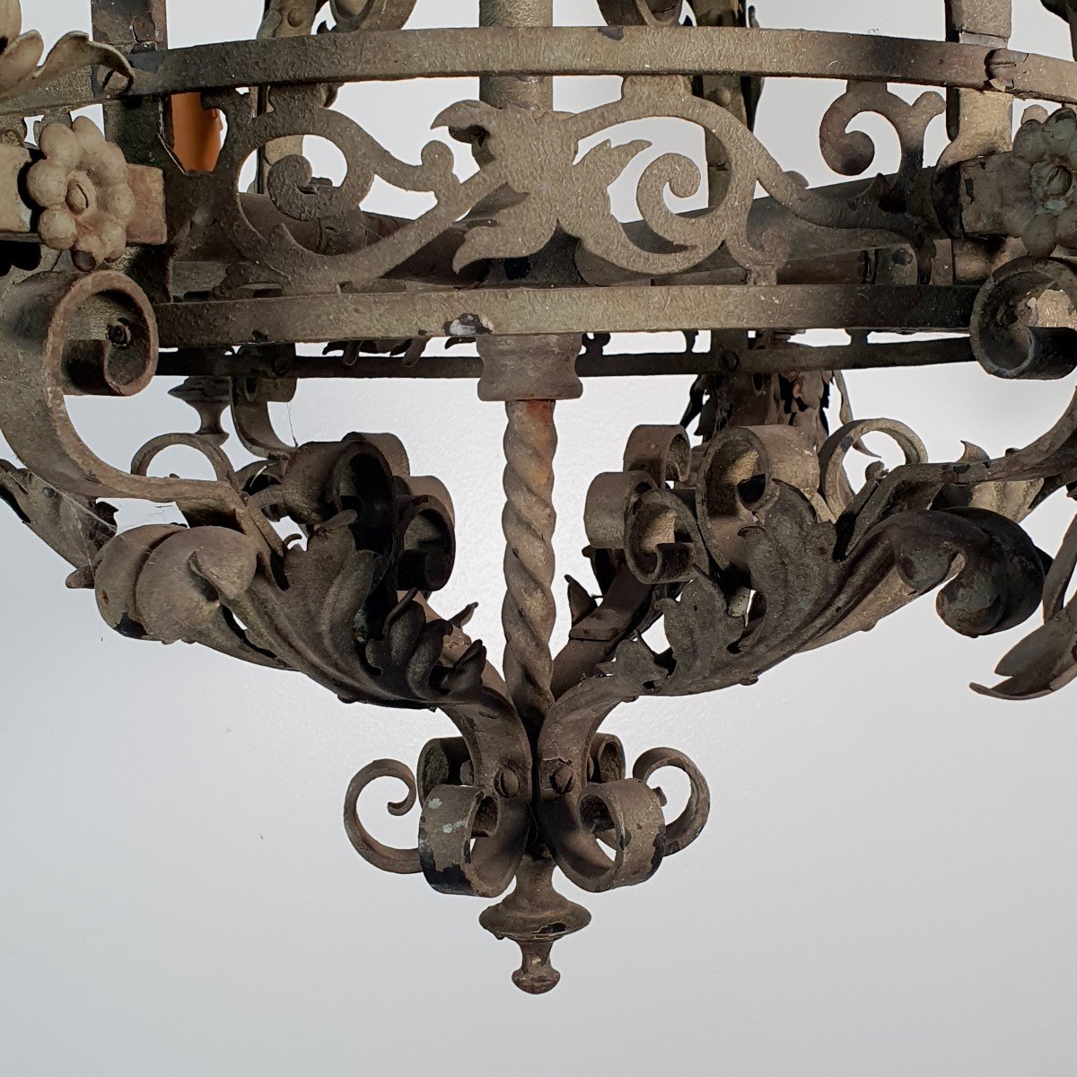 19th Century Metal Chandelier-photo-3