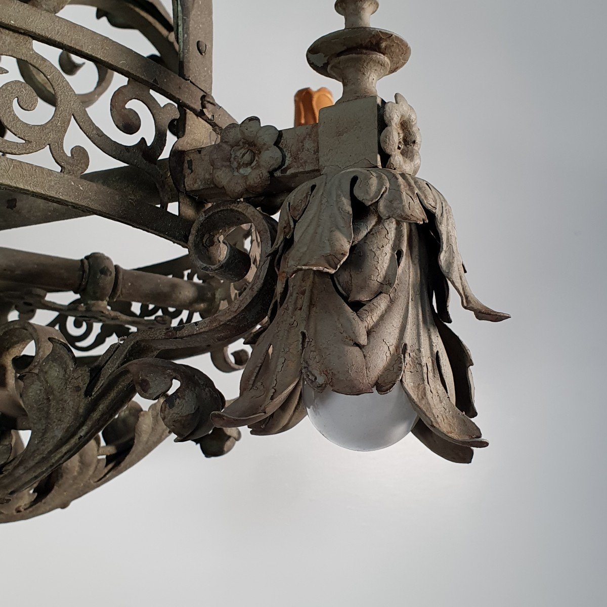 19th Century Metal Chandelier-photo-4