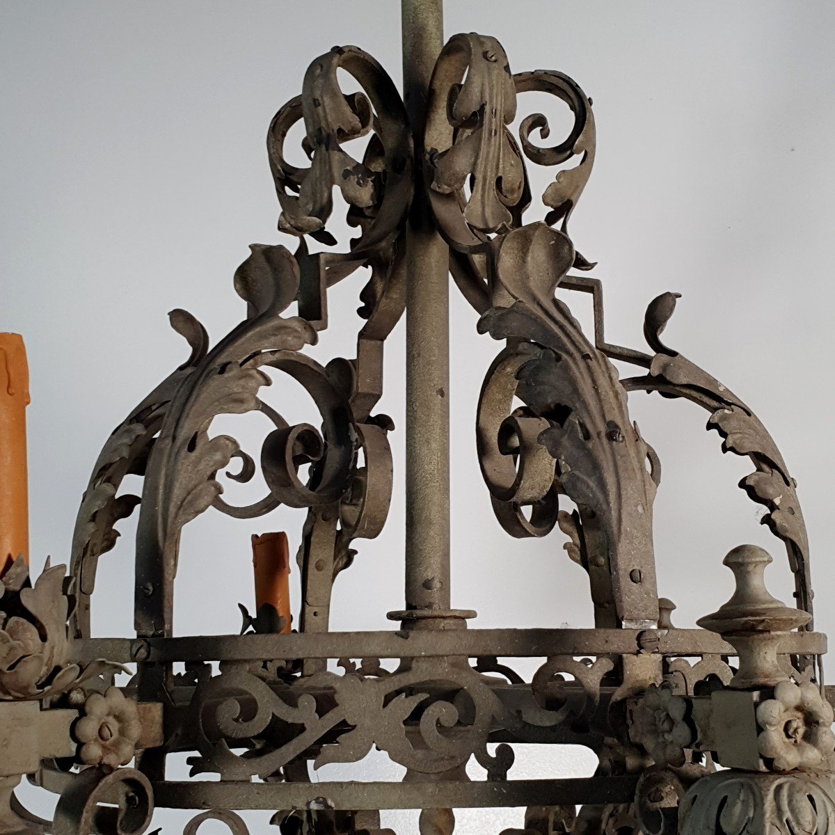 19th Century Metal Chandelier-photo-3