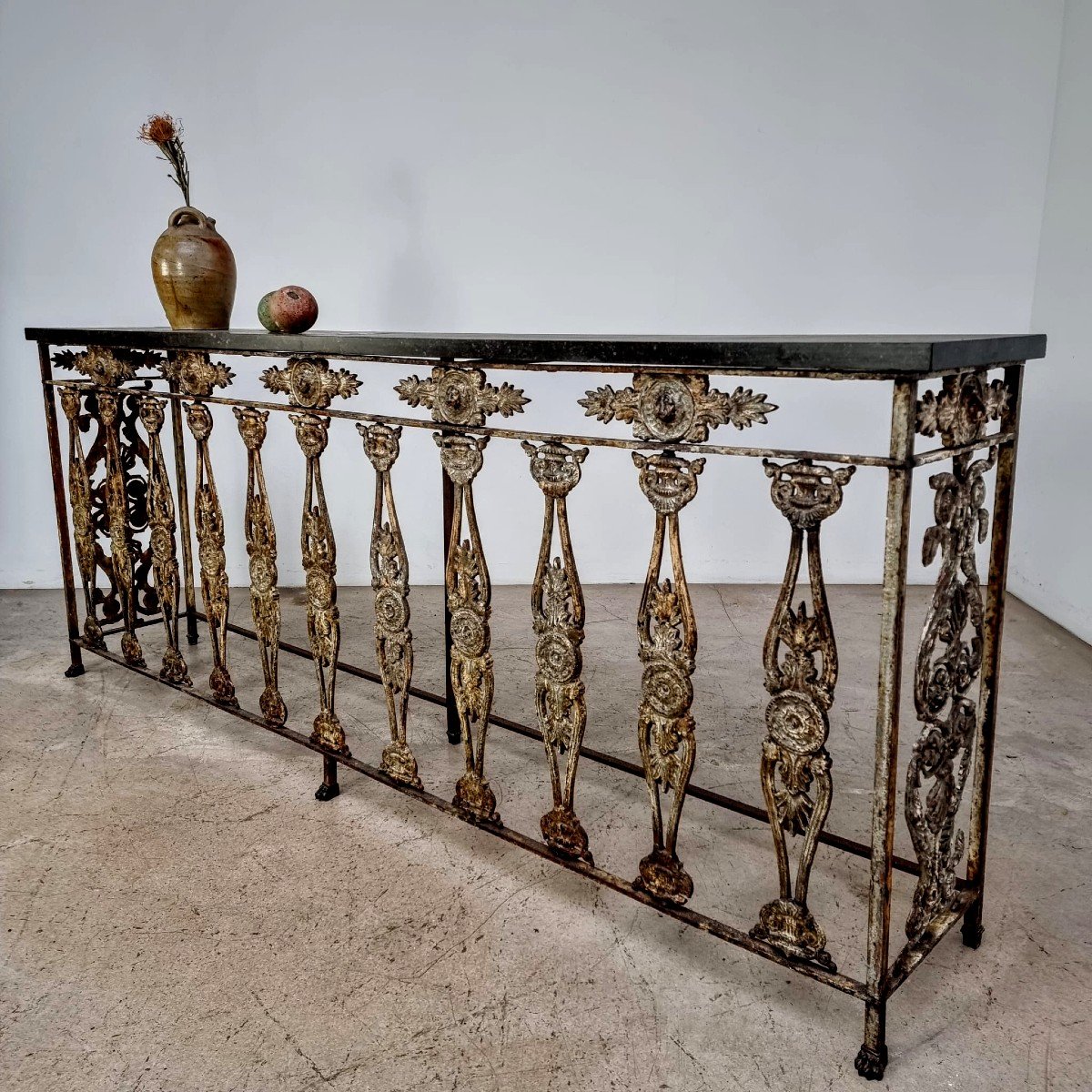 19th Century Cast Iron Console