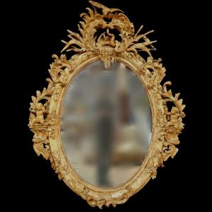 Important Niii Patinated Oval Mirror