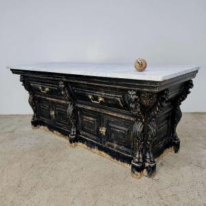 19th Century Office Furniture With Marble Top