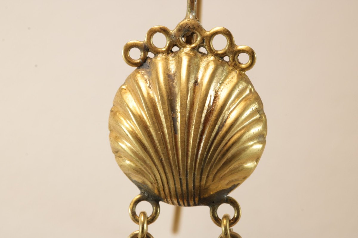 Antique Turtleshell Cameos Gold Earrings-photo-4