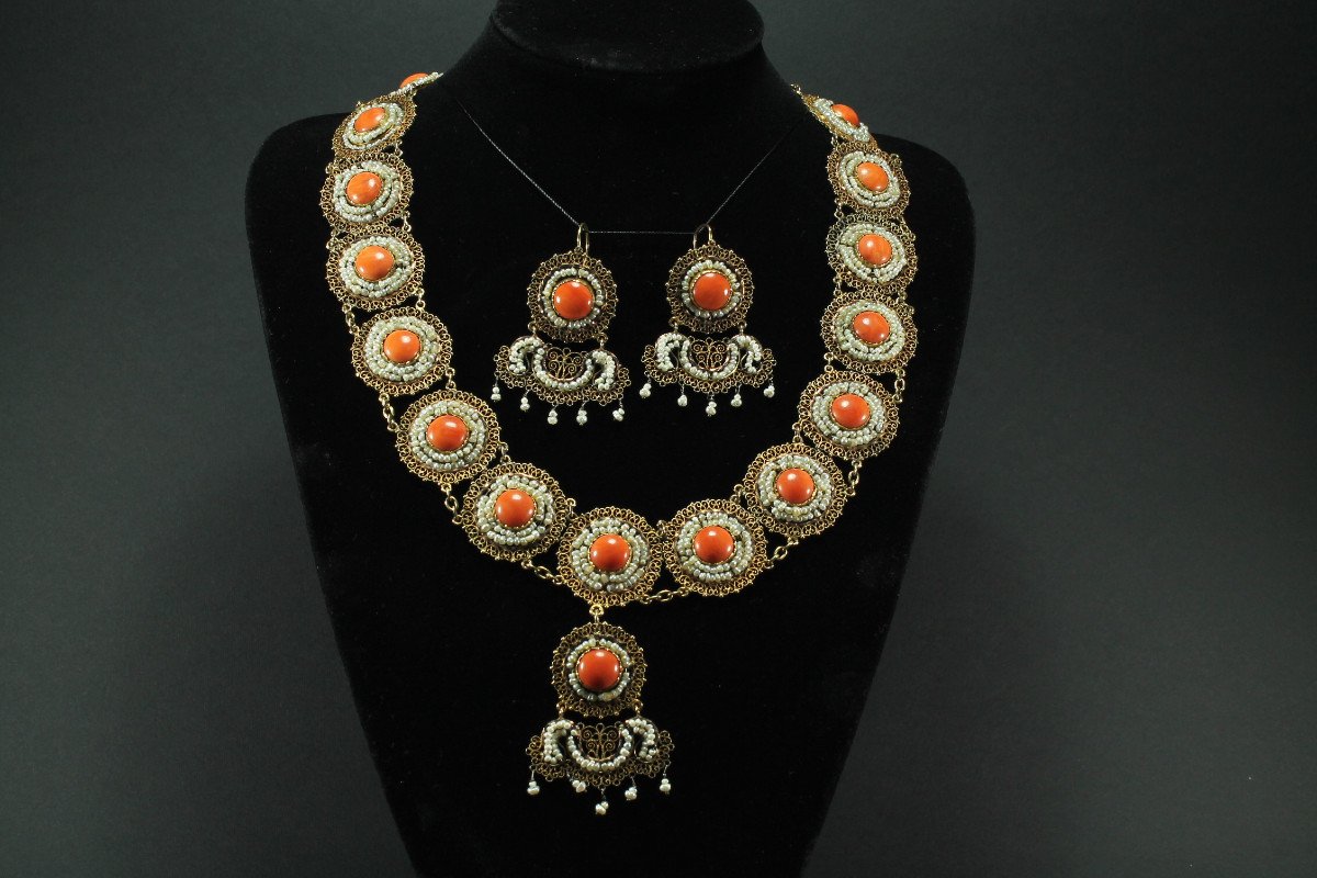 Antique Necklace And Earrings Set-photo-4