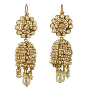 Antique Pearls Gold Earrings