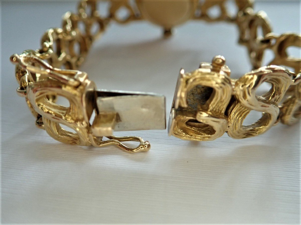 Vintage 18k Gold Necklace And Watch Set-photo-5