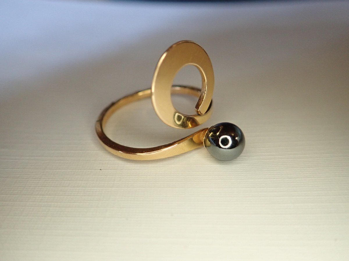 Vintage 18k Gold Pearl Ring