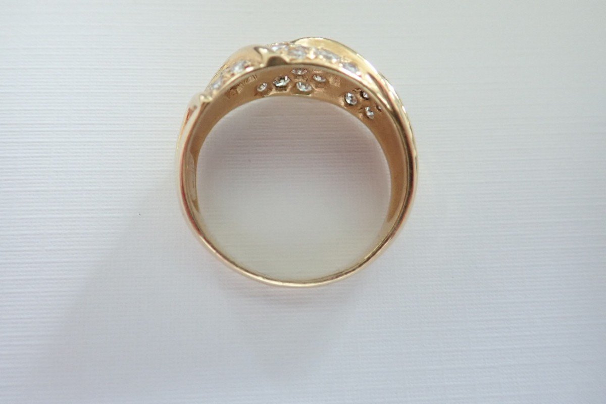 Bangle Ring Set With 18 Carat Gold Diamonds-photo-3