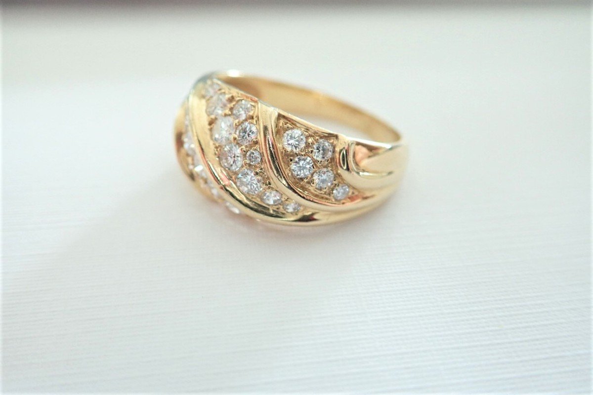 Bangle Ring Set With 18 Carat Gold Diamonds