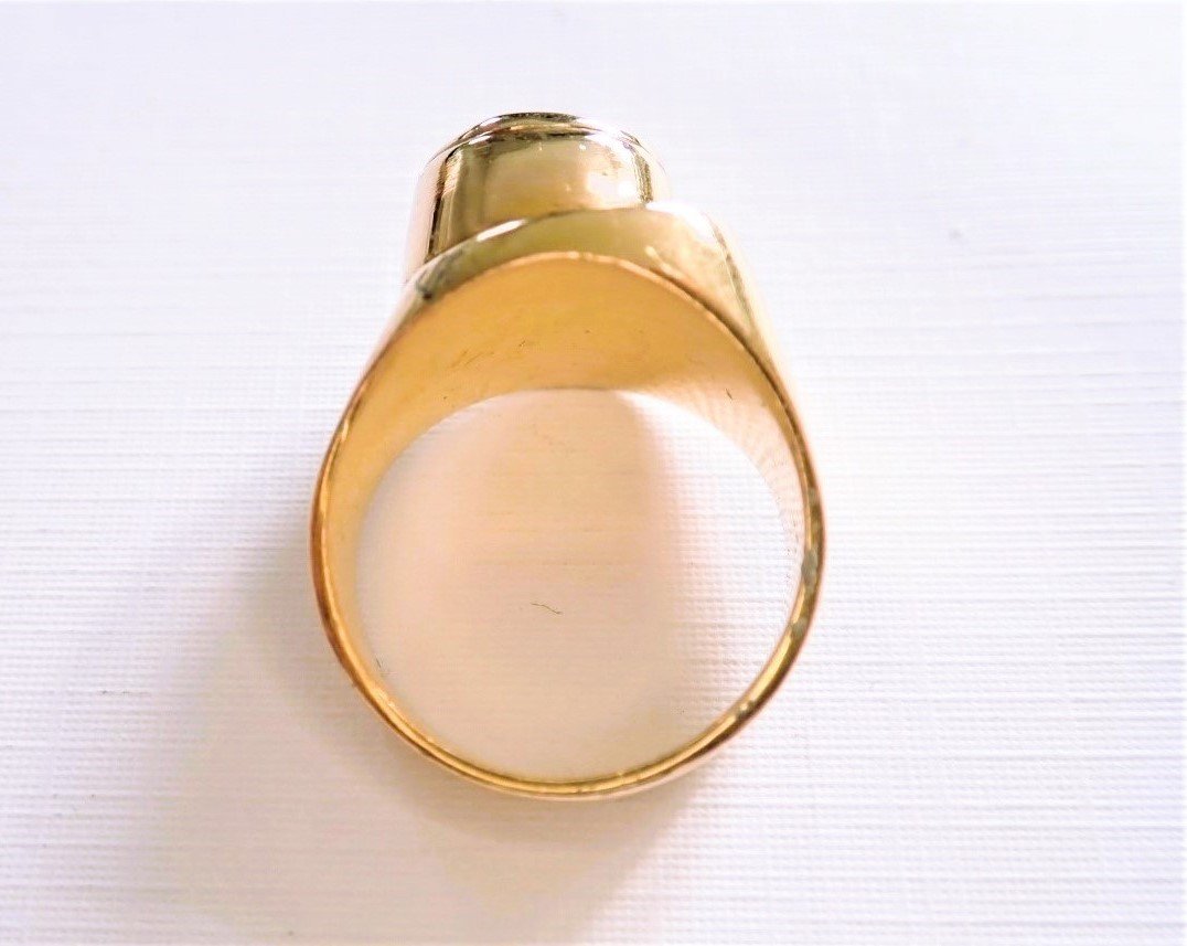 Vintage Asymmetrical Ring 18 Carat Gold-photo-4