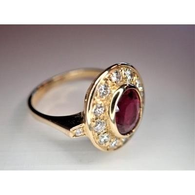 18-carat Diamond And Ruby Ring