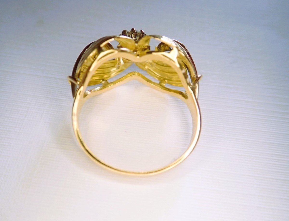 Art Deco Diamond Ring 18 Carat Gold-photo-3