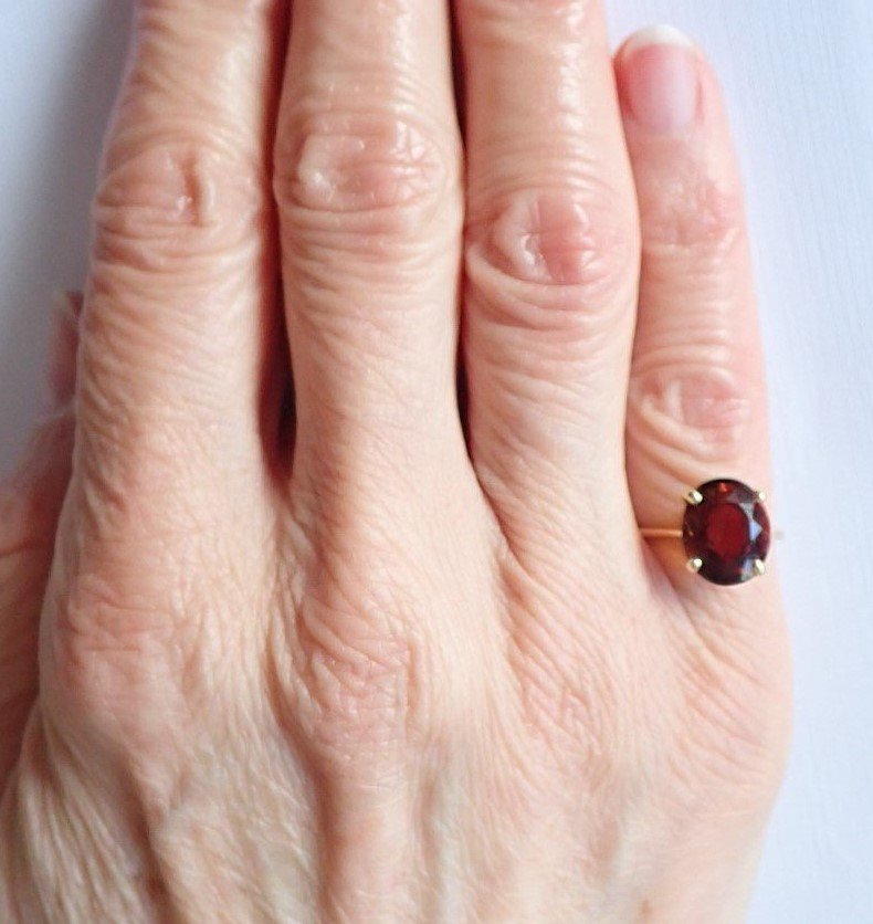 Bague sertie d'une citrine Or 18 carats -photo-4