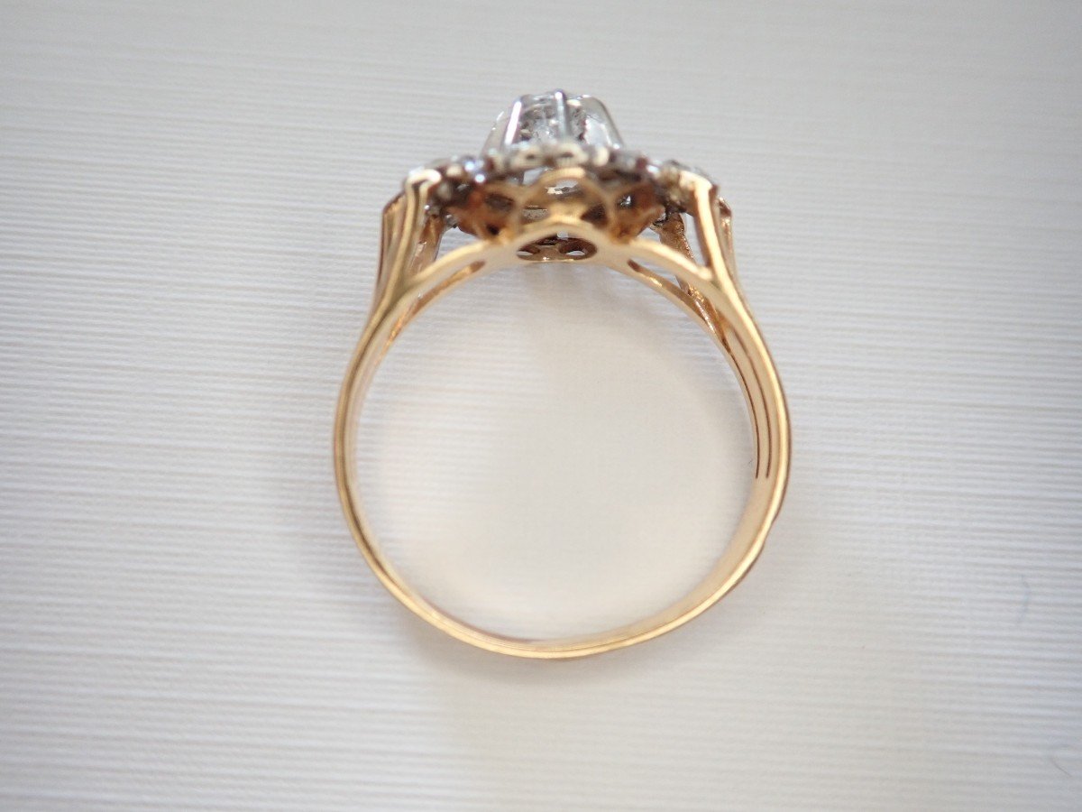 1960s Pearl Ring 18 Carat Gold-photo-2