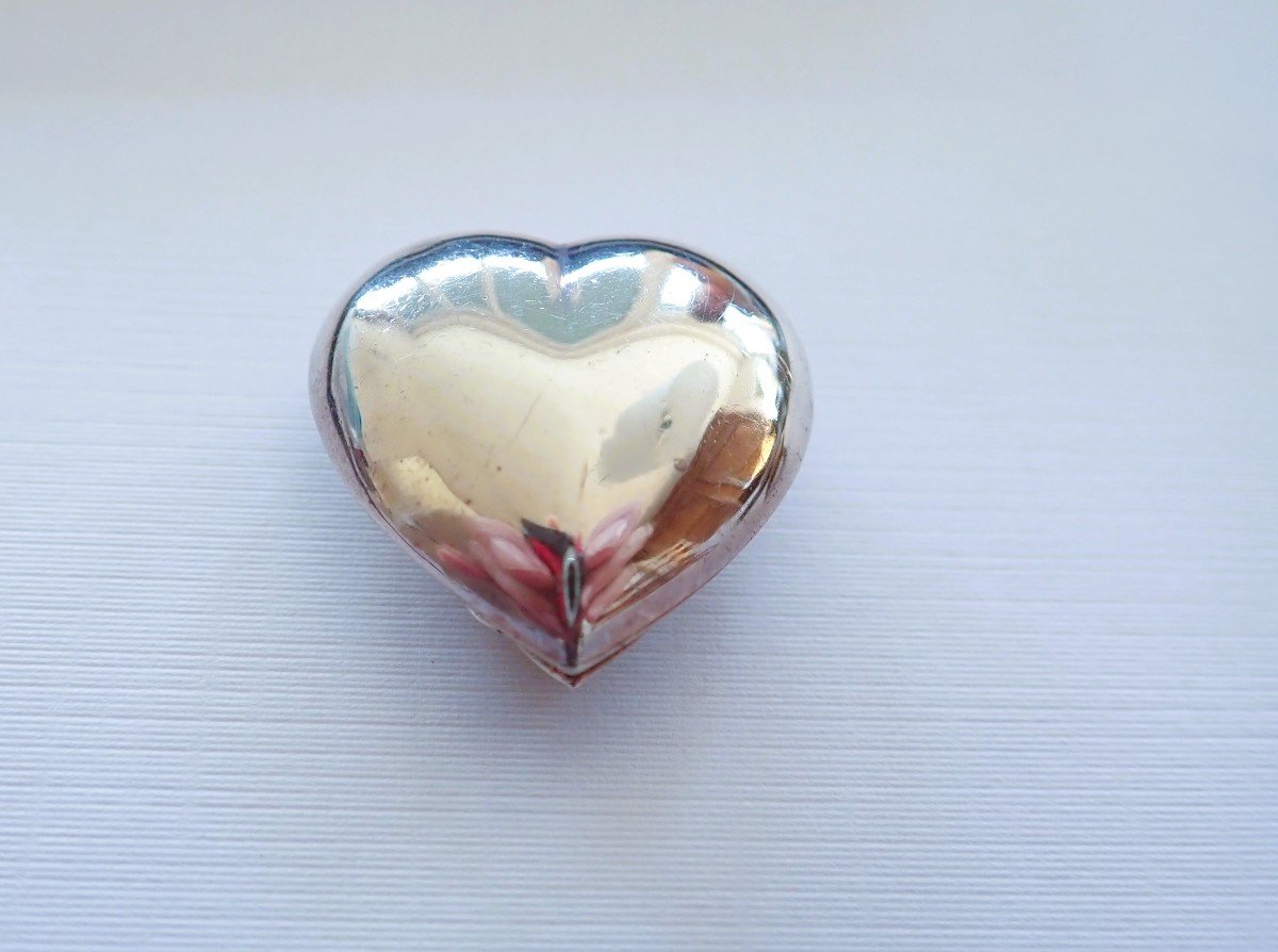 Pendentif coulant coeur de savoie en argent avec 1 broche-photo-3