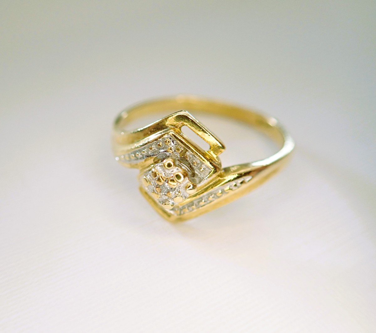 Art Deco bague sertie d'un diamant-photo-2