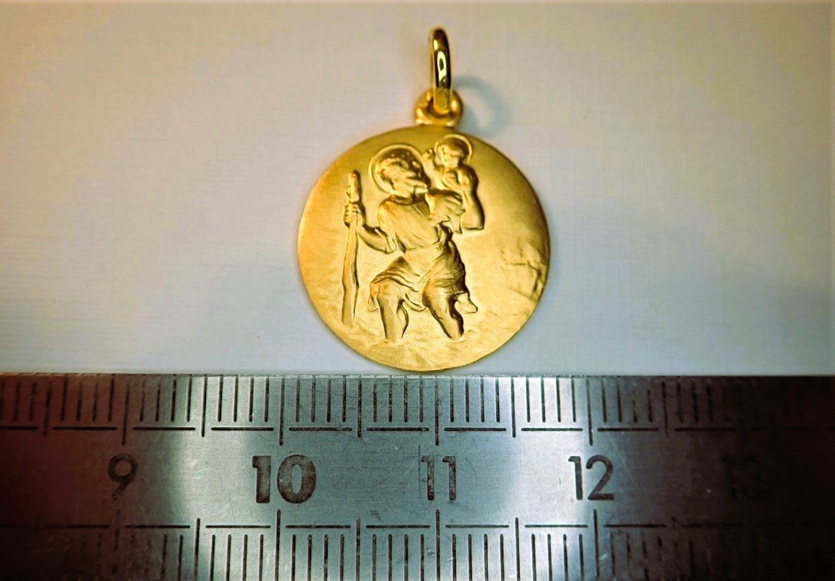 Medaille Saint Christophe en or 18 carats-photo-2