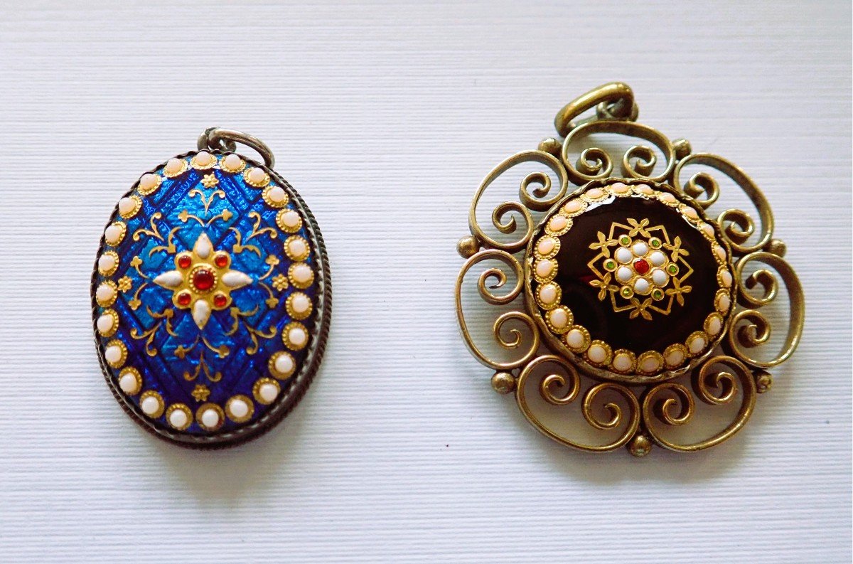 Bressans Enamel Pendants