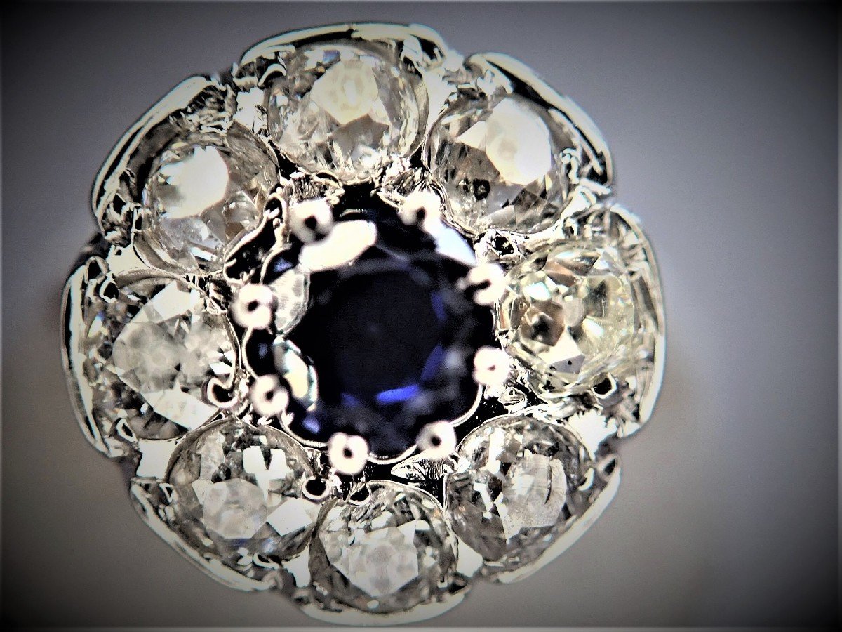 Pompadour Sapphire And Diamond Ring-photo-3