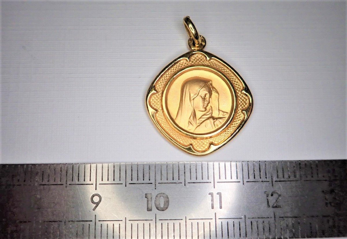 Medaille Sainte Vierge  or 18 carats-photo-2