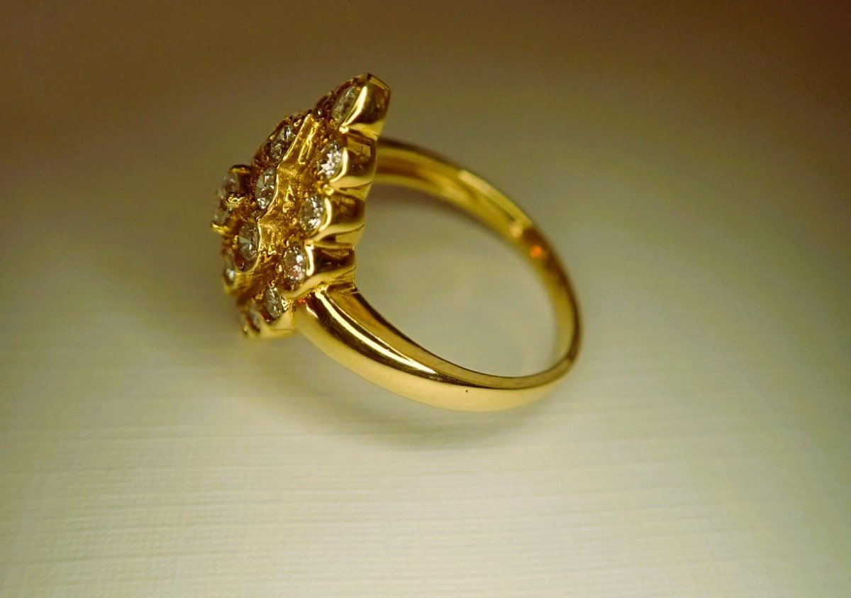 Bague marquise sertie de diamants-photo-3