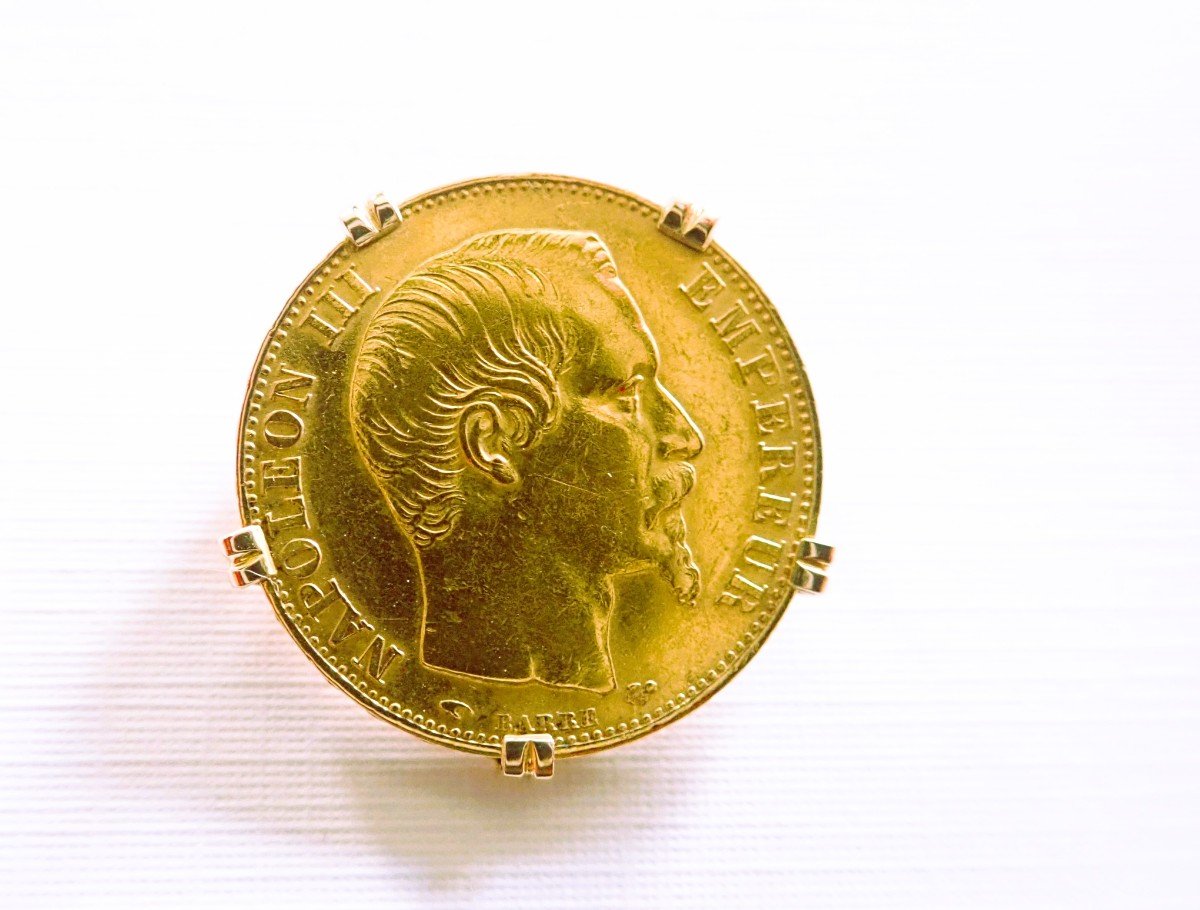 20 Franc Gold Coin Pendant And Brooch