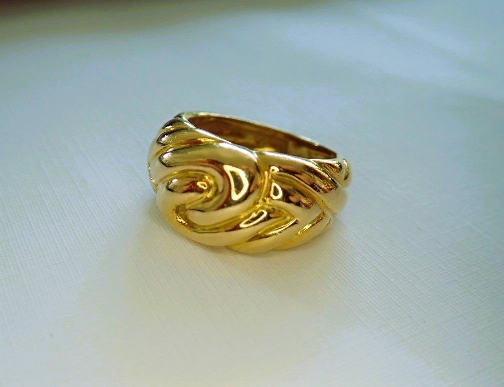 18 Carat Gold Godrons Ring-photo-2