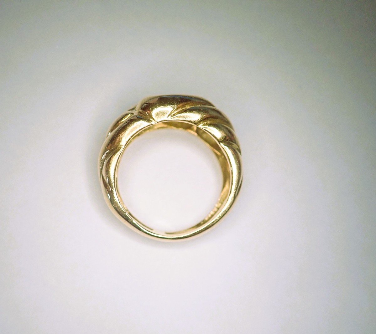 18 Carat Gold Godrons Ring-photo-3