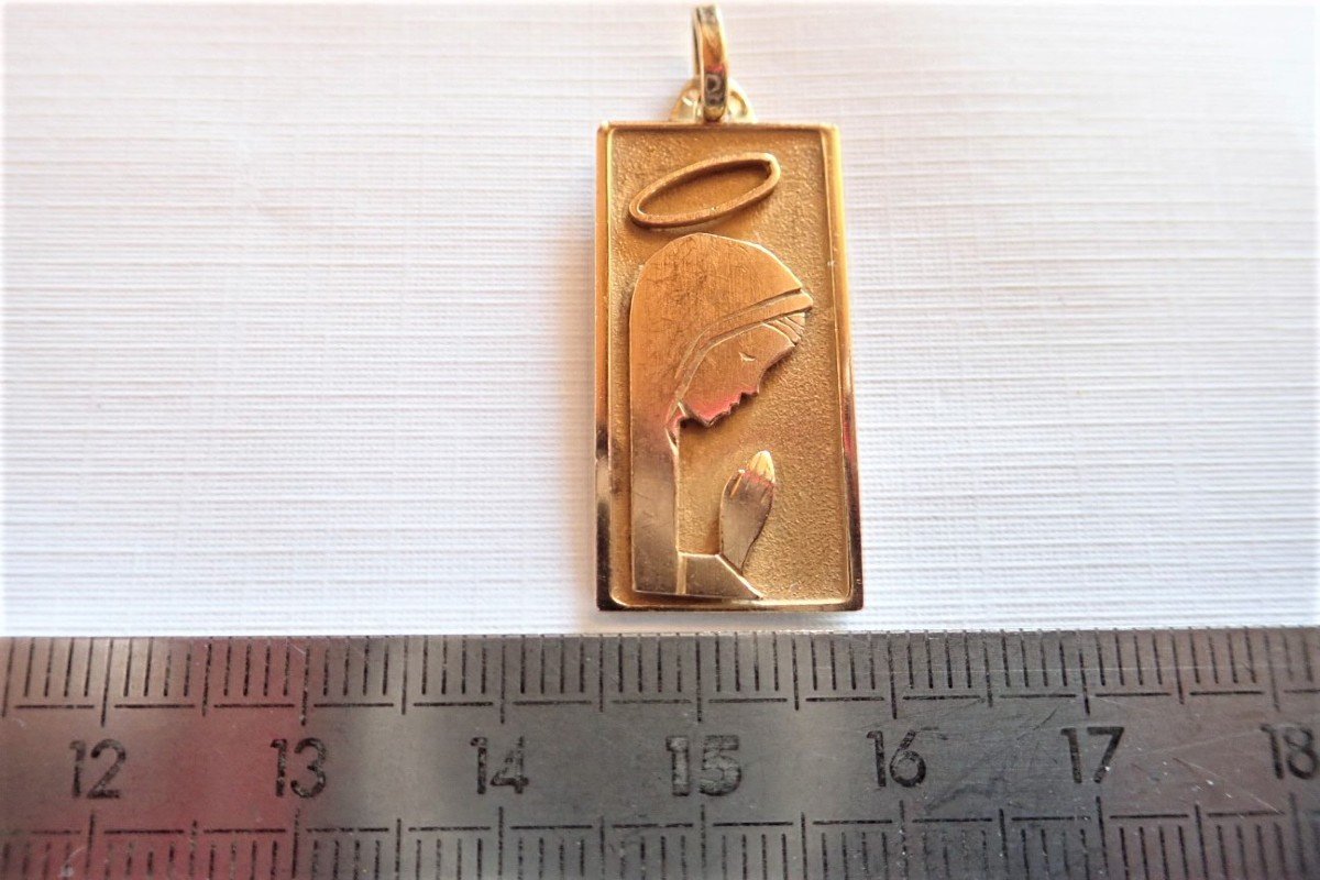 Holy Virgin Medal 18k Gold-photo-3