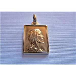 18k Gold Christ Medal