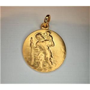 Saint Christopher Medal In 18 Carat Gold