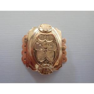 Napoleon III fermoir pour collier ou bracelet 4 rangs en or rose 18 carats